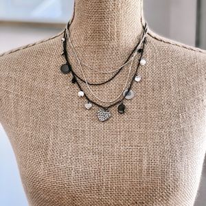 Express Multi Strand Charm + Locket Necklace
